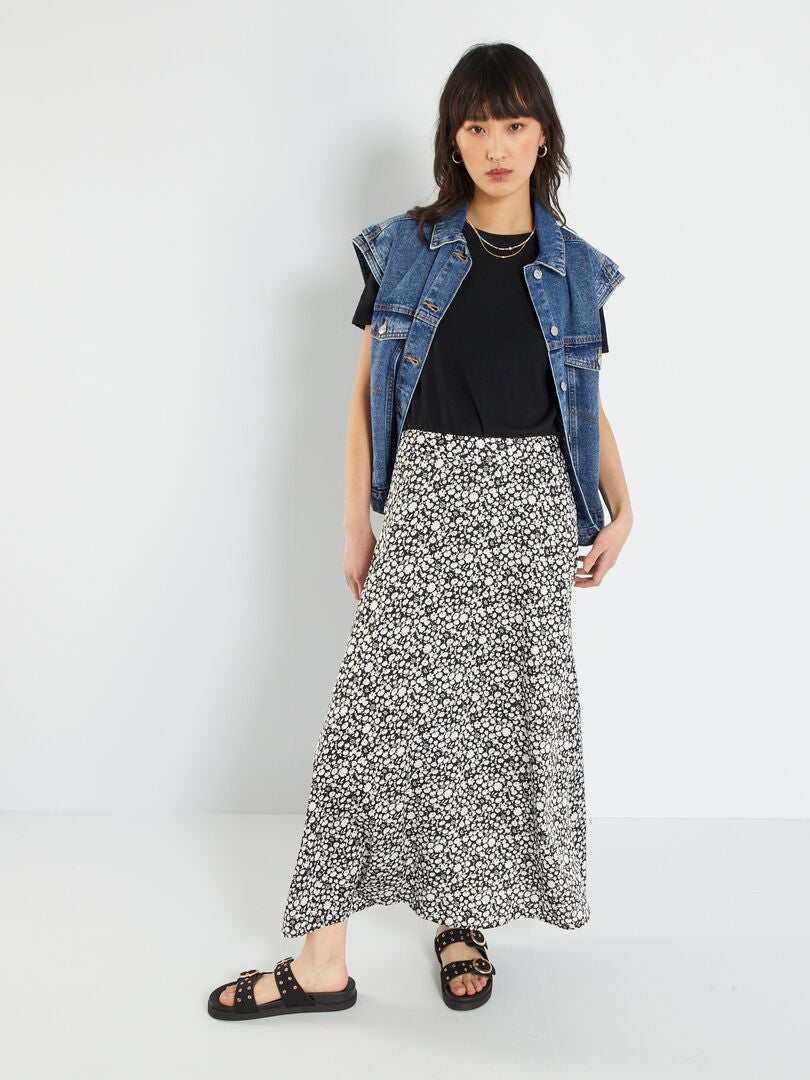 Gonna Lunga In Lattice Nero Lequida, Taglia Unica, Stile Matita, Calda E 100% Gomma