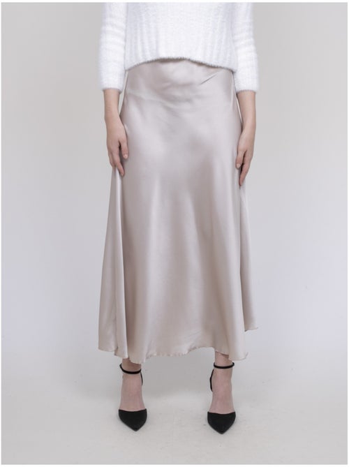 Gonna lunga in satin XALPA - Kiabi