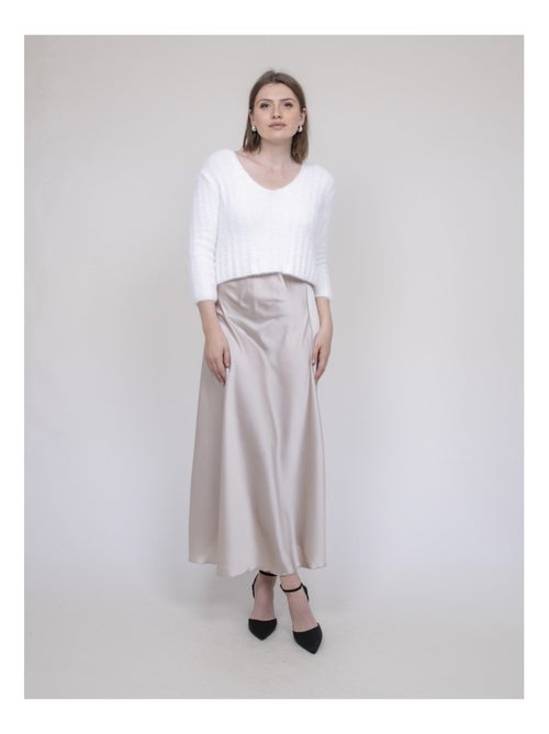 Gonna lunga in satin XALPA - Kiabi