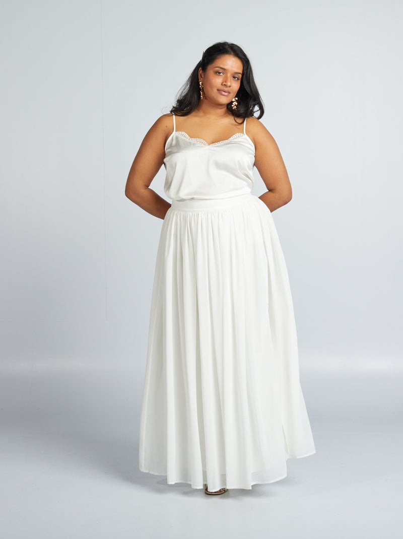 Gonna lunga in tulle bianco - Kiabi
