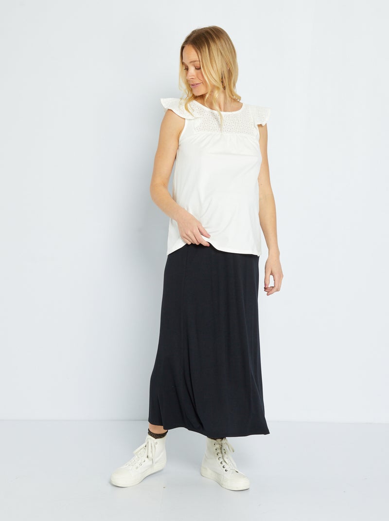 Gonna lunga premaman 2 in 1 Nero - Kiabi