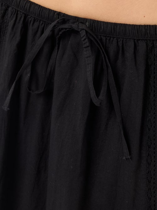 Gonna lunga svasata con macramè - Kiabi