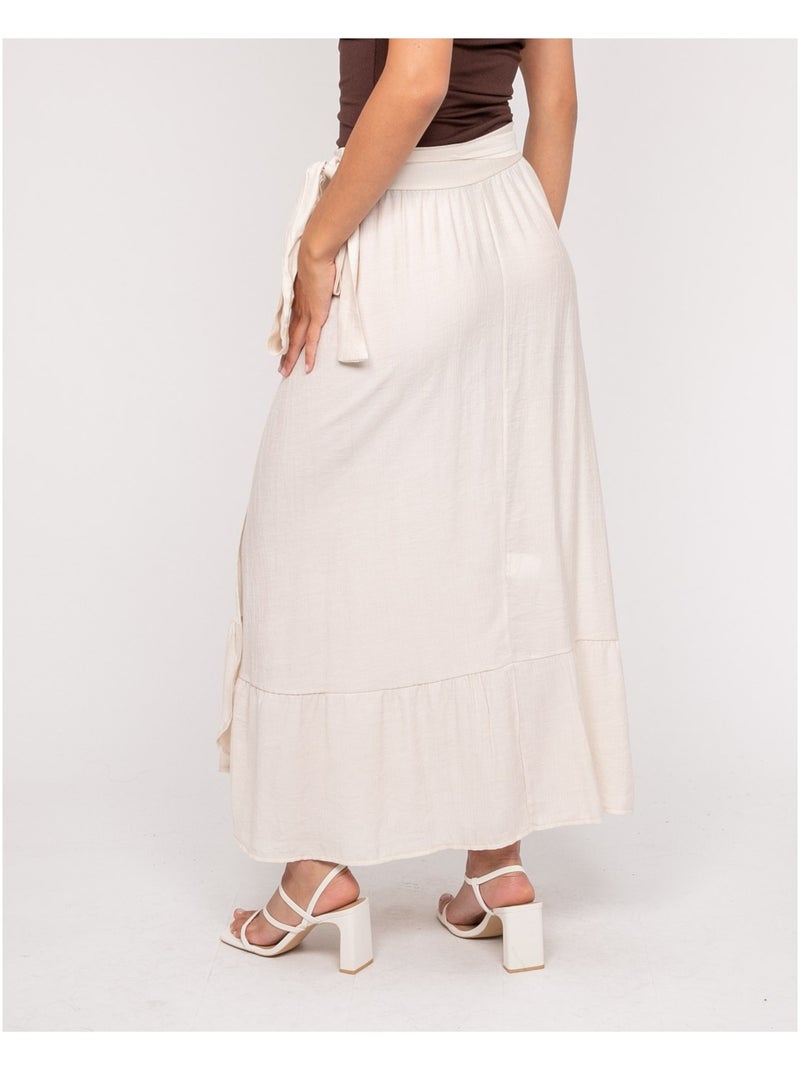 Gonna lunga XADALYS Ecru - Kiabi