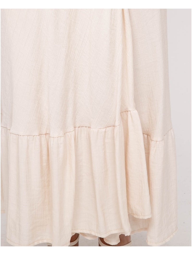 Gonna lunga XADALYS Ecru - Kiabi