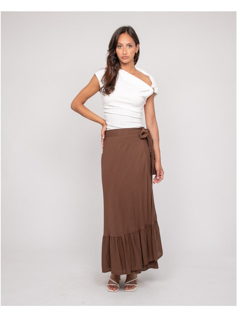 Gonna lunga XADALYS Marrone - Kiabi