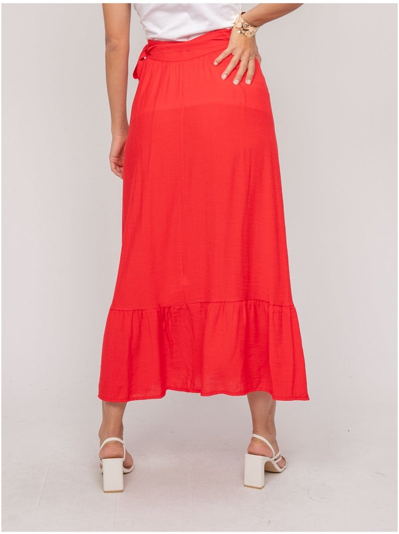 Gonna lunga XADALYS Rosso - Kiabi