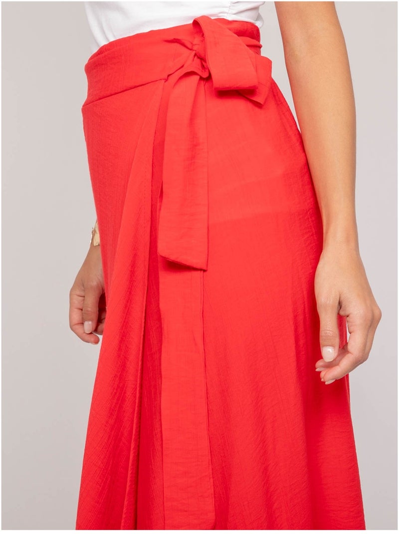 Gonna lunga XADALYS Rosso - Kiabi