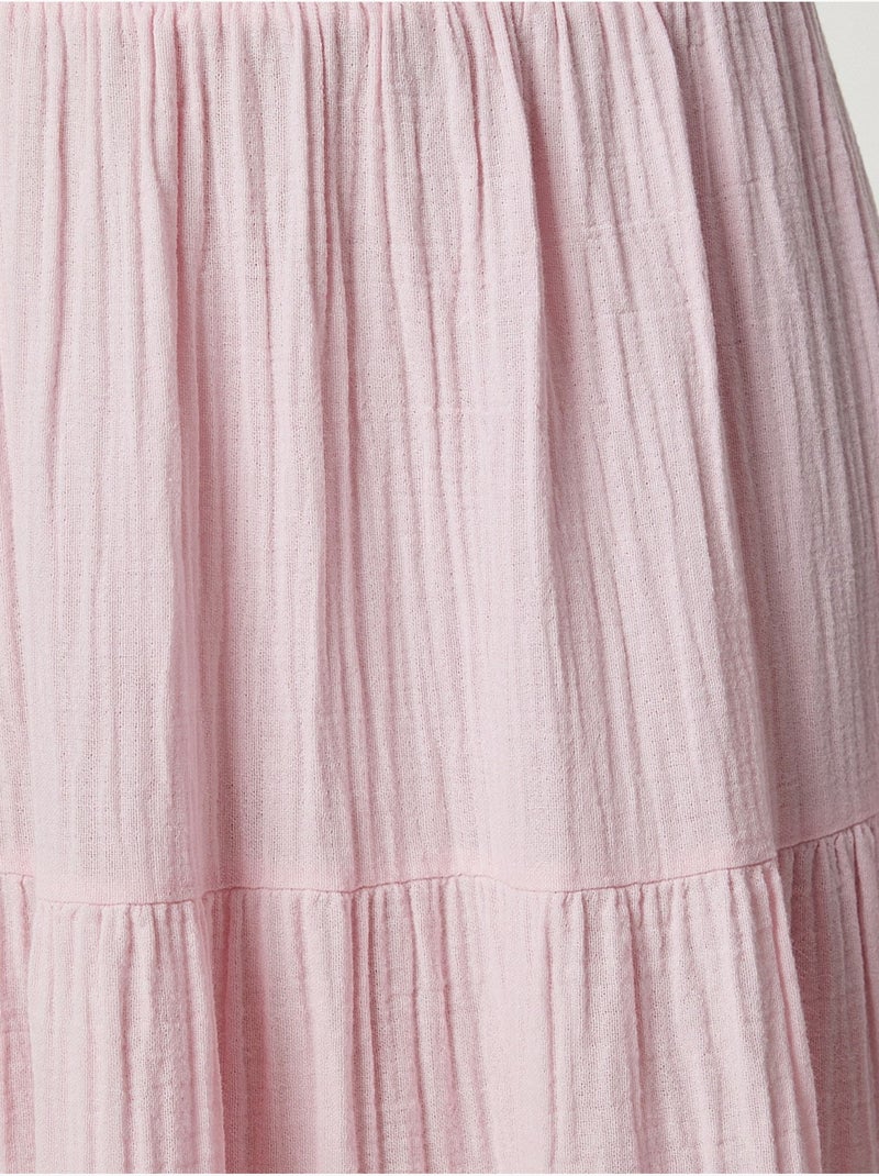 Gonna maxi a-line vita alta istanbul Rosa antico - Kiabi