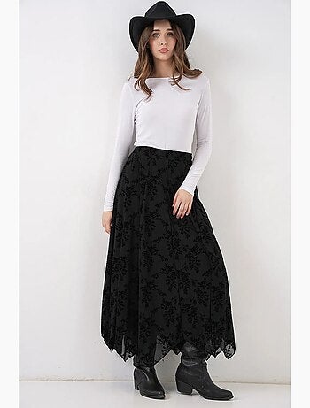 Gonna maxi a linea a a vita alta con stampa floreale bdart