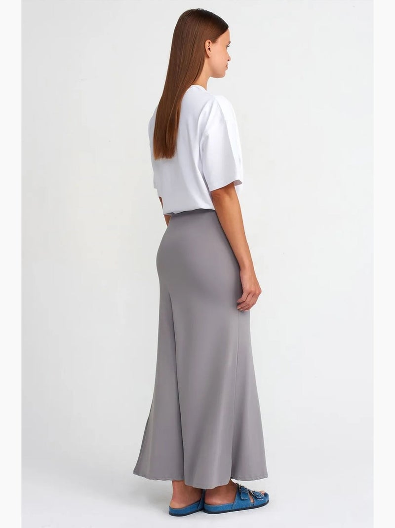 Gonna maxi a linea a a vita alta dilvin Grigio - Kiabi