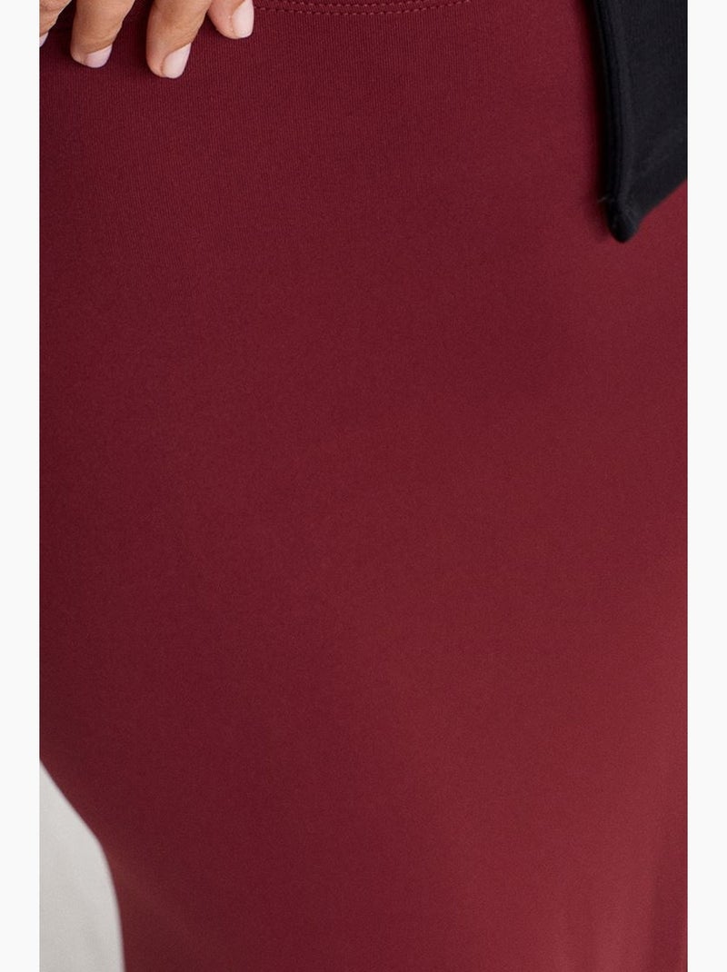 Gonna maxi a linea a a vita alta dilvin Rosso bordeaux - Kiabi