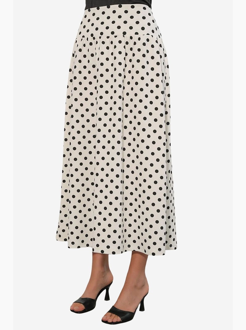 Gonna maxi a pois a vita alta bdart Bianco Nero - Kiabi