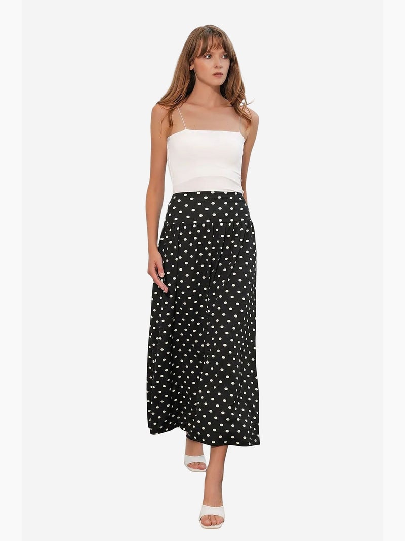 Gonna maxi a pois a vita alta bdart Nero - Kiabi