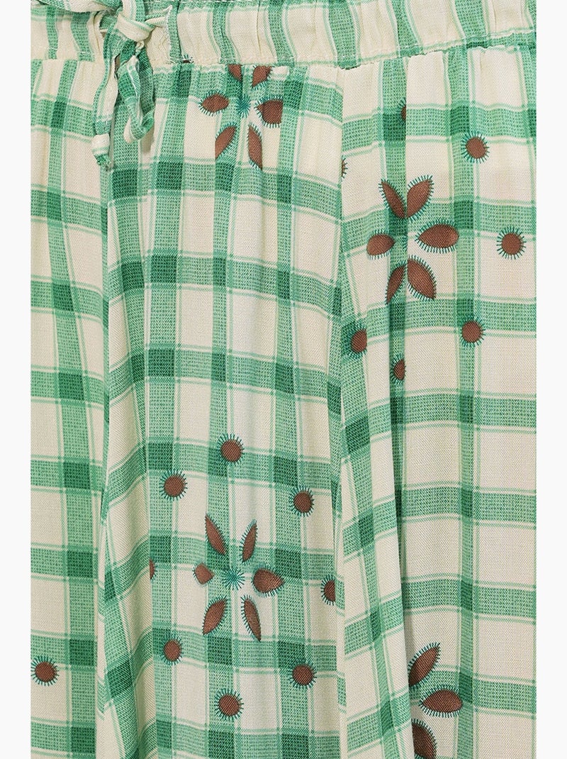 Gonna maxi a quadri a vita alta bdart Verde menta - Kiabi