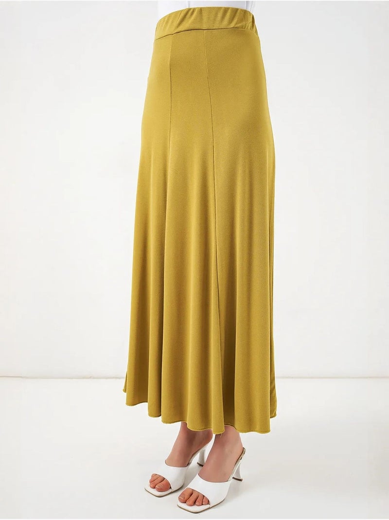 Gonna maxi a vita alta a linea a bdart Verde - Kiabi