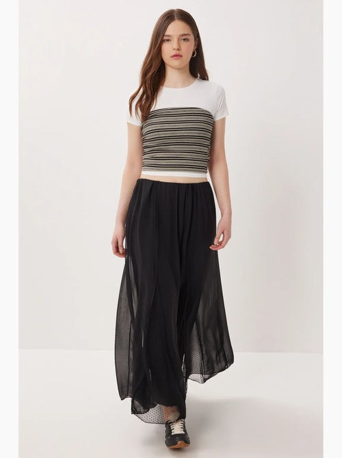 Gonna maxi a vita alta in chiffon istanbul - Kiabi Gonna maxi a vita alta in chiffon istanbul - Kiabi