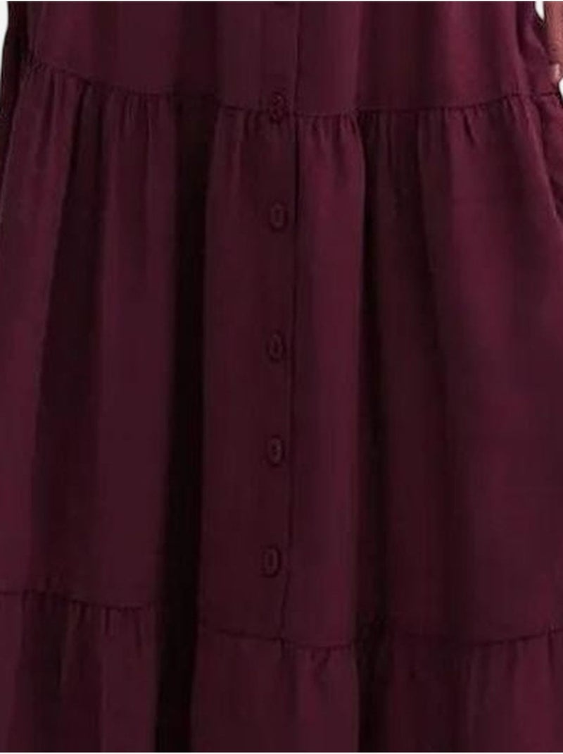 Gonna maxi a vita alta mixray Rosso bordeaux - Kiabi
