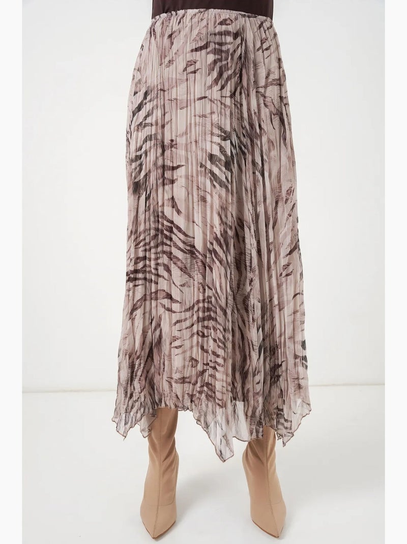 Gonna maxi asimmetrica con motivo bdart Rosa pallido - Kiabi