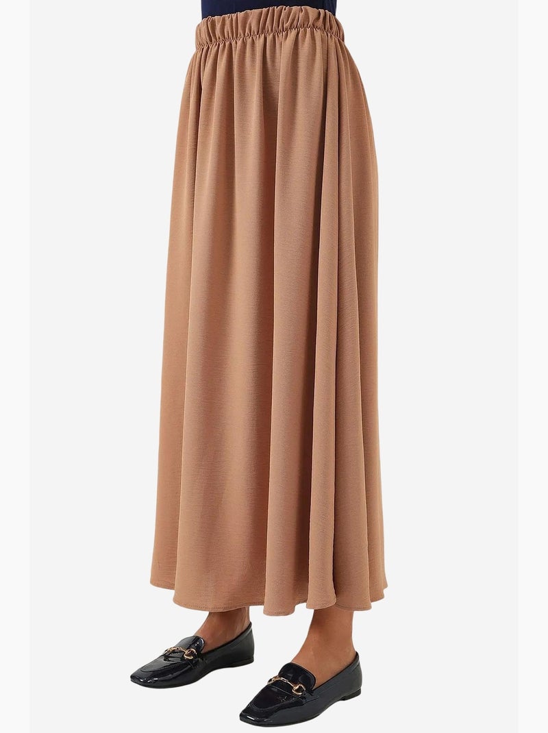 Gonna maxi con vita elasticizzata bdart Cammello - Kiabi