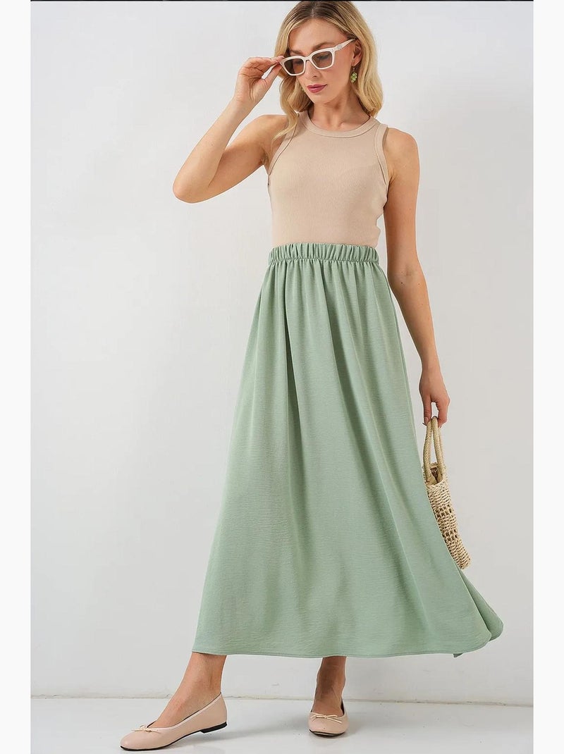 Gonna maxi con vita elasticizzata bdart Verde menta - Kiabi