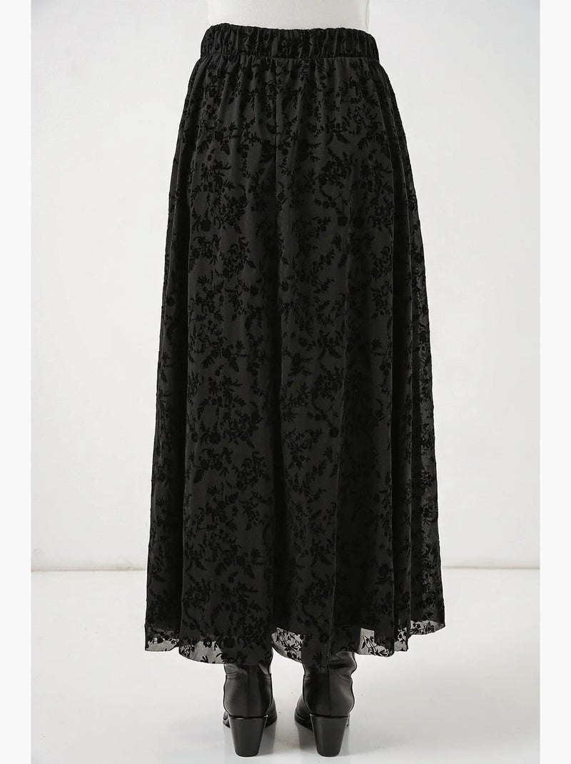 Gonna maxi floreale a vita alta bdart Nero - Kiabi