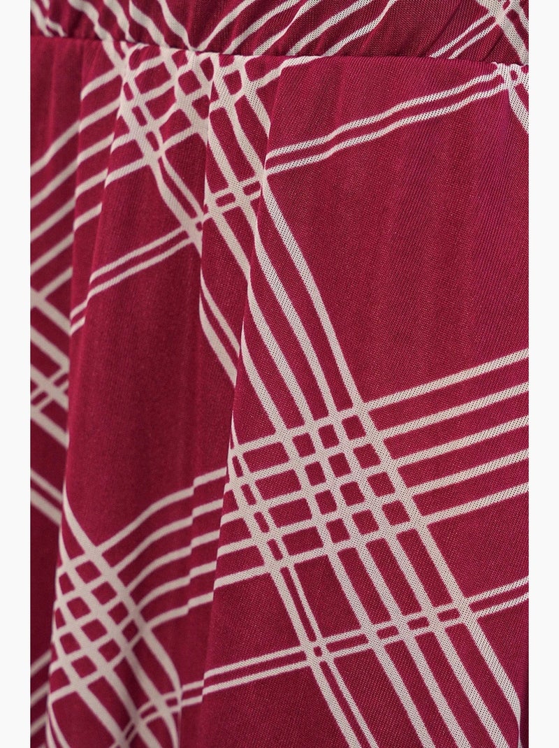 Gonna maxi floreale a vita alta bdart Rosso bordeaux - Kiabi