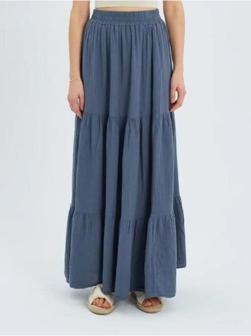 Gonna maxi in cotone mixray - Kiabi Gonna maxi in cotone mixray - Kiabi