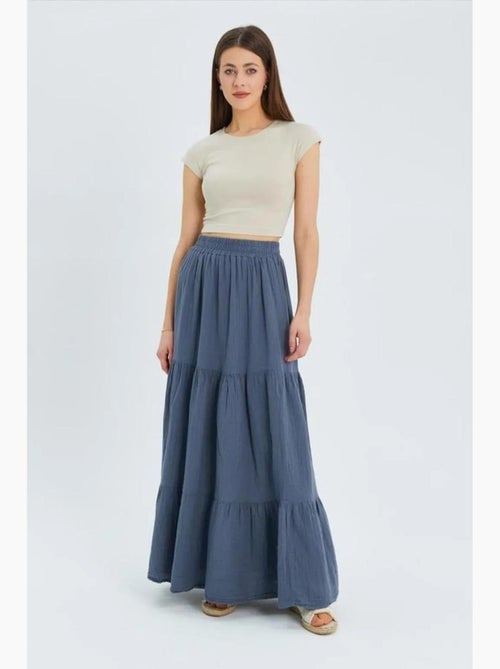 Gonna maxi in cotone mixray - Kiabi Gonna maxi in cotone mixray - Kiabi
