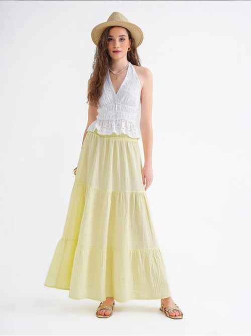 Gonna maxi in cotone mixray - Kiabi