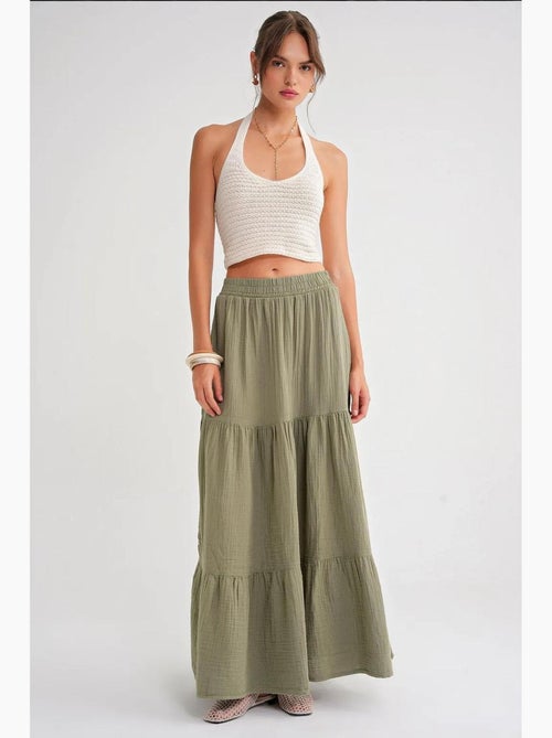 Gonna maxi in cotone mixray - Kiabi