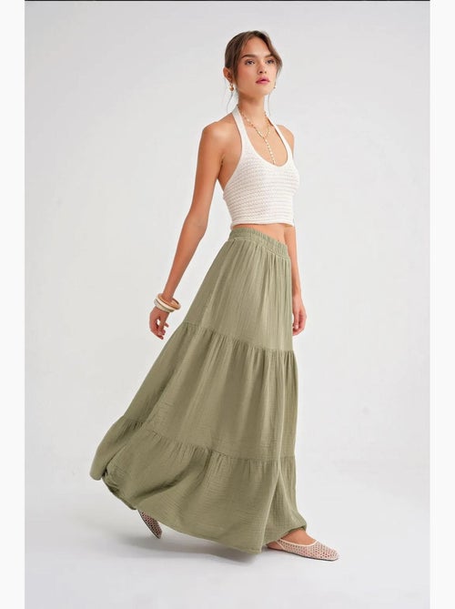 Gonna maxi in cotone mixray - Kiabi
