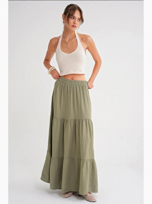 Gonna maxi in cotone mixray - Kiabi