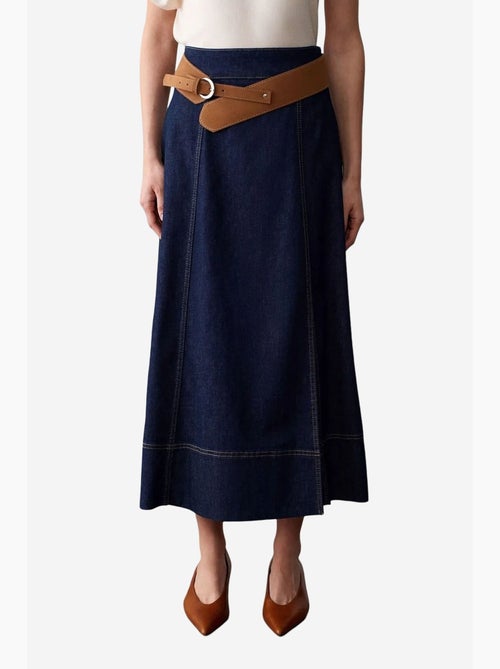Gonna maxi in denim a linea a a vita alta con cintura dilvin - Kiabi Gonna maxi in denim a linea a a vita alta con cintura dilvin - Kiabi