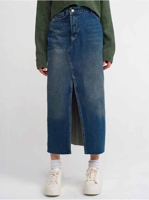 Gonna maxi in denim a vita alta a linea a dilvin - Kiabi Gonna maxi in denim a vita alta a linea a dilvin - Kiabi