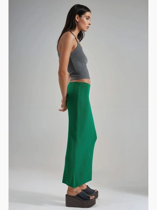 Gonna maxi in maglia a coste a vita alta my fashion - Kiabi