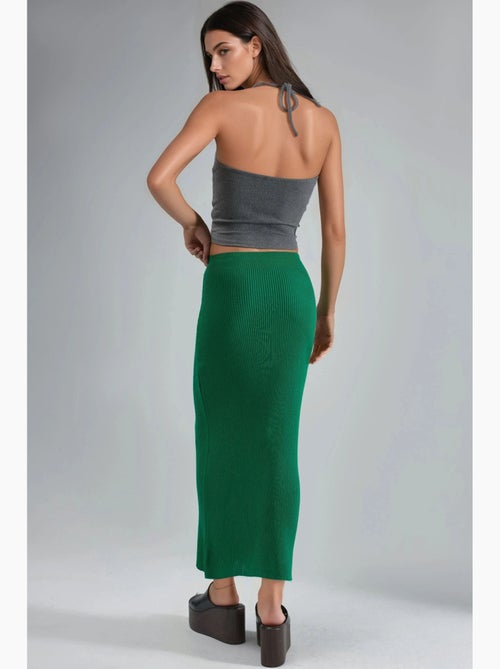 Gonna maxi in maglia a coste a vita alta my fashion - Kiabi