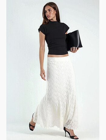 Gonna maxi in pizzo a vita alta hiccup