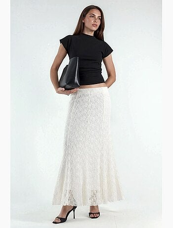 Gonna maxi in pizzo a vita alta hiccup