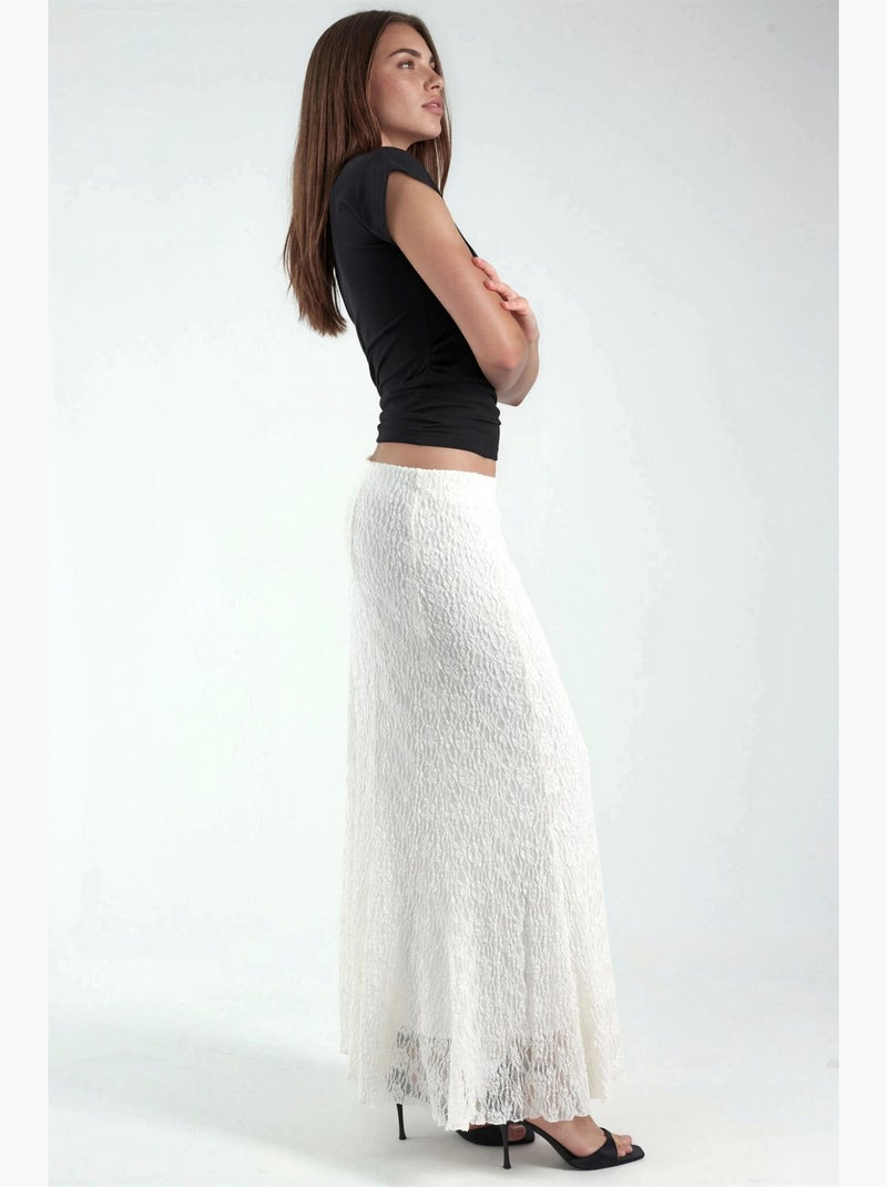 Gonna maxi in pizzo a vita alta hiccup Crema - Kiabi