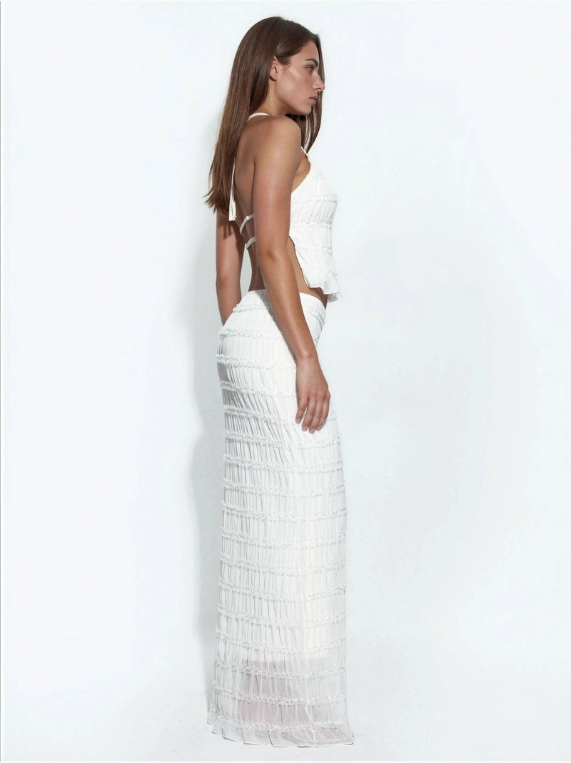 Gonna maxi in pizzo a vita bassa hiccup Bianco - Kiabi