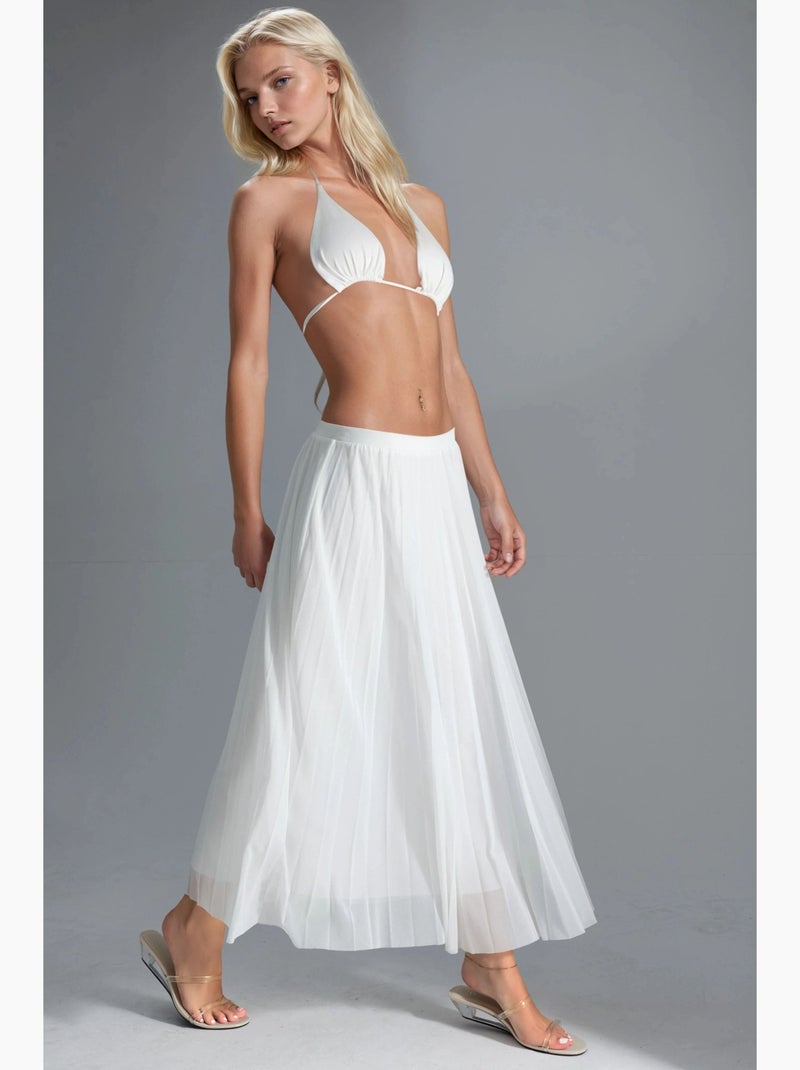 Gonna maxi in tulle a vita media busem Bianco - Kiabi