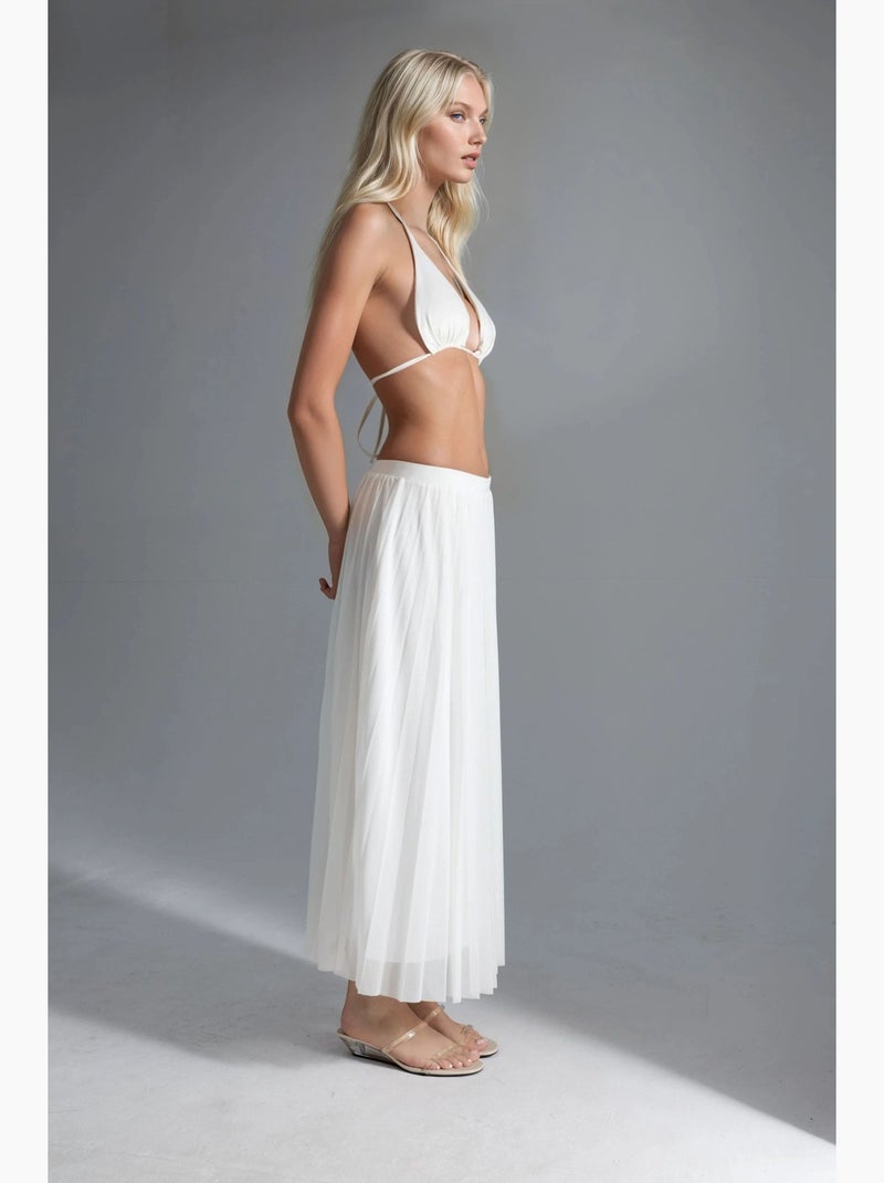 Gonna maxi in tulle a vita media busem Bianco - Kiabi
