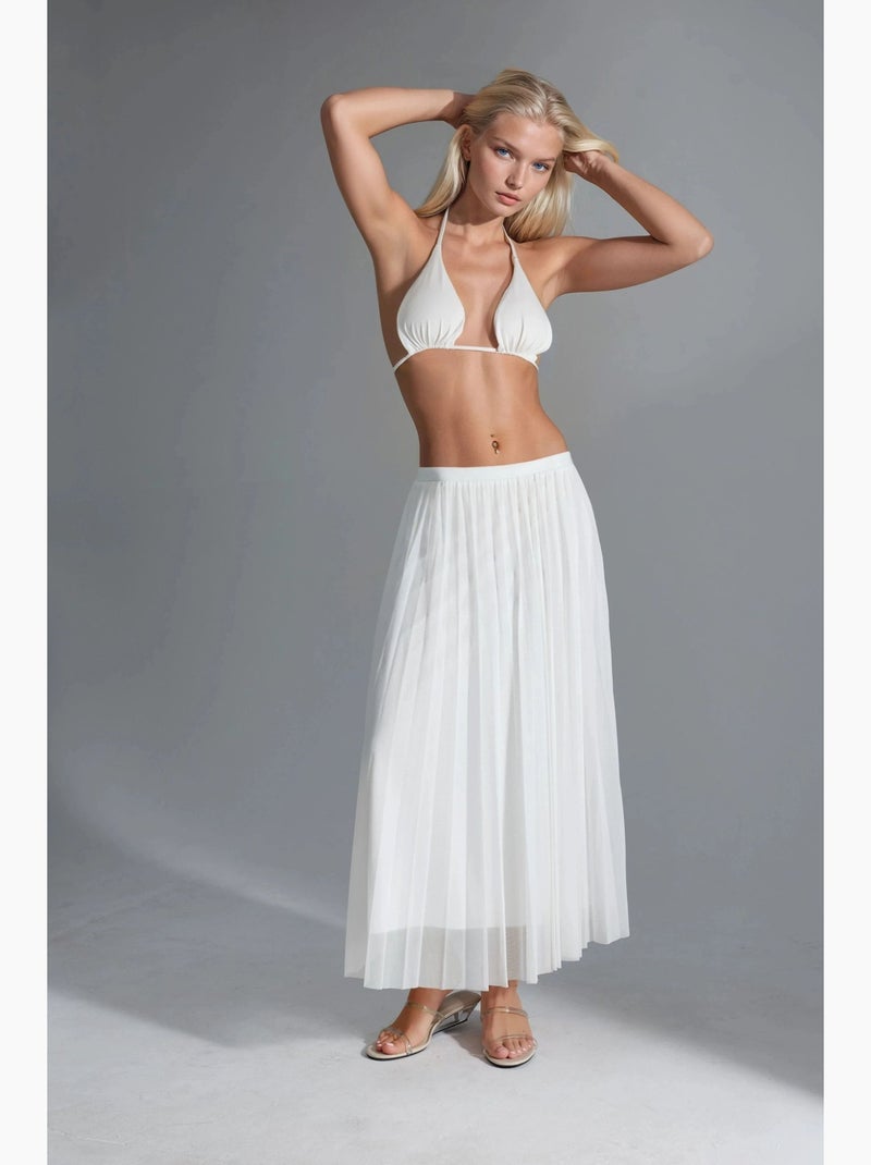 Gonna maxi in tulle a vita media busem Bianco - Kiabi