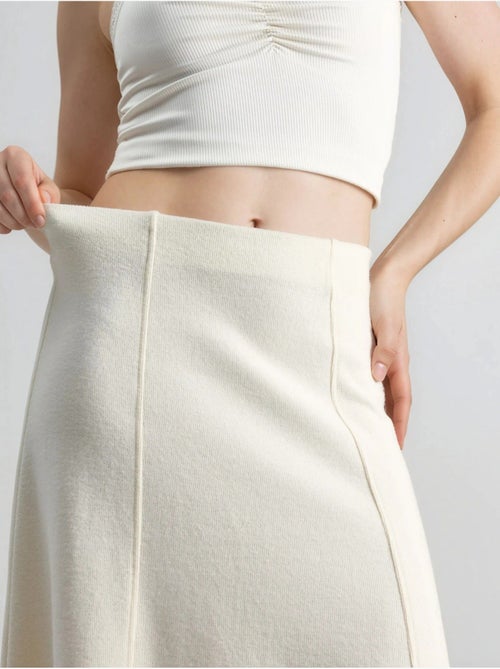 Gonna midi a linea a dalla texture morbida busem - Kiabi