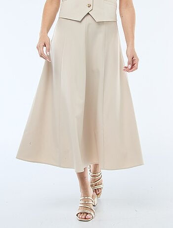 Gonna midi a pinces svasata