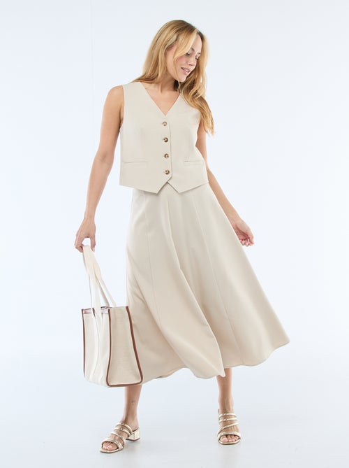 Gonna midi a pinces svasata - Kiabi