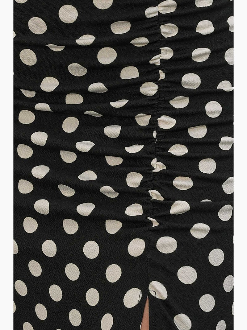 Gonna midi a pois a vita alta bdart Nero - Kiabi