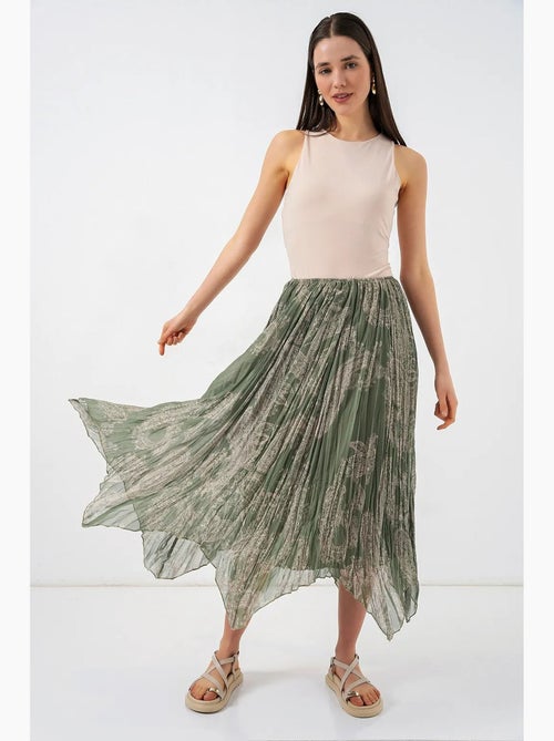 Gonna midi a vita alta a linea a con stampa paisley bdart - Kiabi
