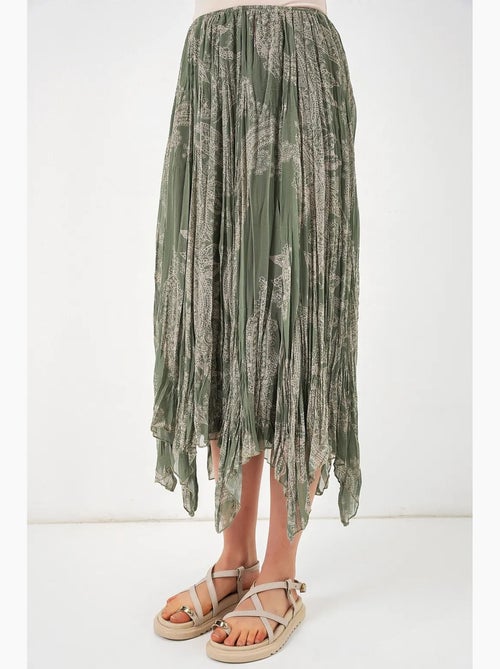 Gonna midi a vita alta a linea a con stampa paisley bdart - Kiabi