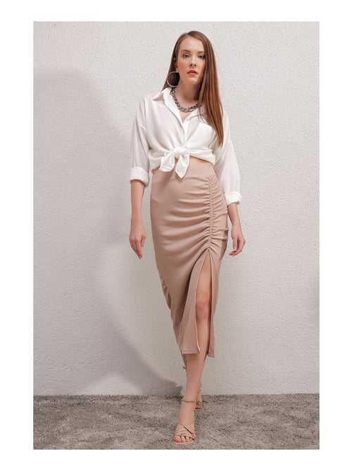 Gonna midi con spacco - Kiabi